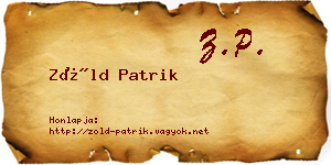 Zöld Patrik névjegykártya